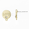 Alloy Stud Earring Findings PALLOY-T064-67LG-RS-3