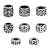 Unicraftale 8Pcs 8 Style 304 Stainless Steel Large Hole Beads STAS-UN0043-66-1