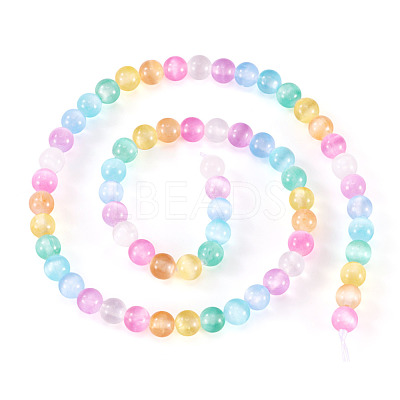 1 Strand Natural Selenite Dyed Beads Strands G-TA0002-89-1