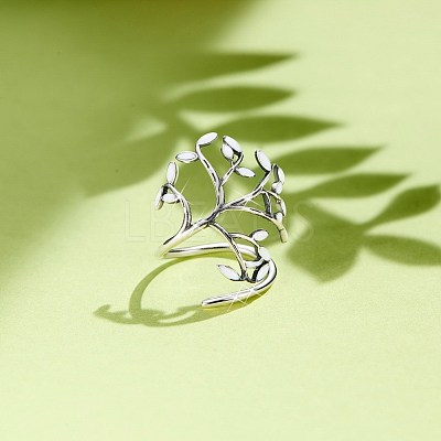 Elegant Rhodium Plated 925 Sterling Silver Finger Rings JR390B-1