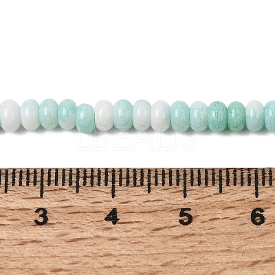 Cracked Opaque Glass Beads Strand X-GLAA-D306-A10-1