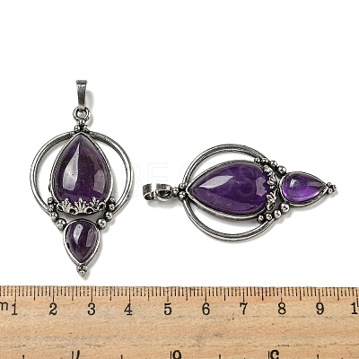 Natural Amethyst Pendants G-F766-04AS-04-1
