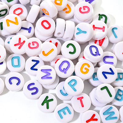 Opaque White Acrylic Beads SACR-YW0001-23E-1
