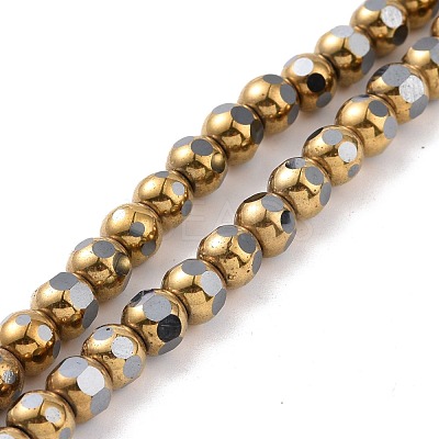 Electroplated Non-magnetic Synthetic Hematite Beads Strands G-G862-02G-1