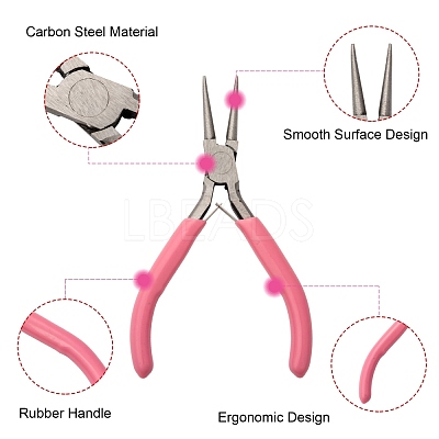 45# Carbon Steel Round Nose Pliers PT-L004-52-1