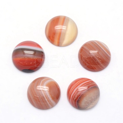 Natural Banded Agate Cabochons X-G-P393-R40-12mm-1