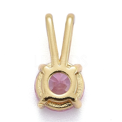Brass Micro Pave Cubic Zirconia Pendants KK-P192-04-G03-1