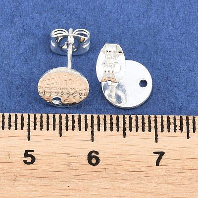 304 Stainless Steel Ear Stud Findings STAS-O119-14B-S-1
