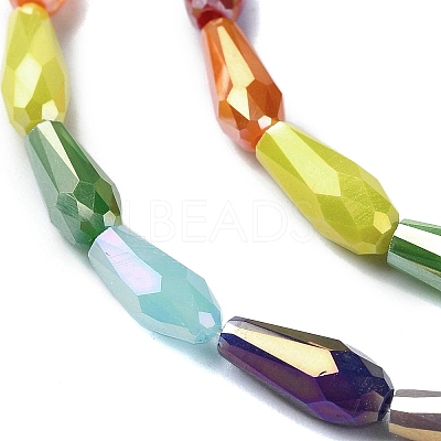 Electroplate Glass Beads Strands X-EGLA-C004-01-1