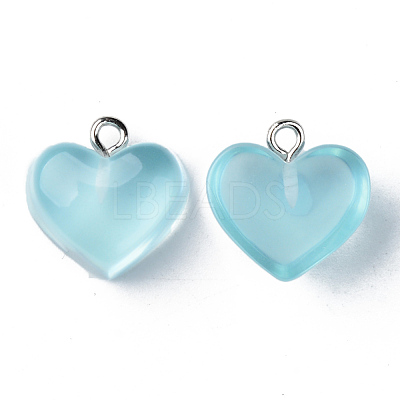 Transparent Resin Pendants X-RESI-R429-30J-1