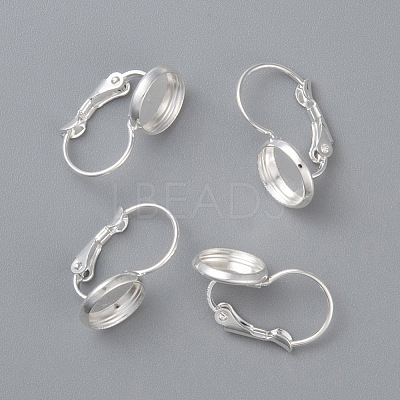 304 Stainless Steel Leverback Earring Settings LS-STAS-F191-03S-14mm-1