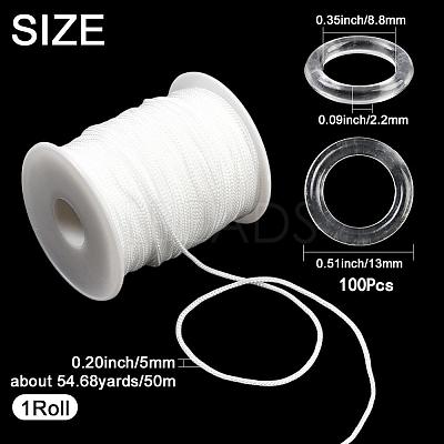 50M Nylon Braided Cords for Macrame Craft OCOR-SP0001-26-1