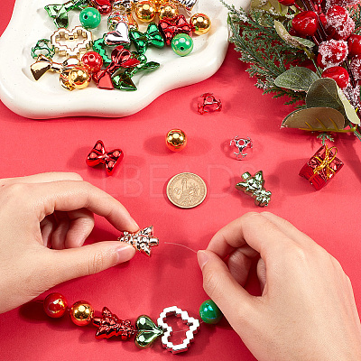Christmas Theme Acrylic Beads Set OACR-SP0001-20B-1