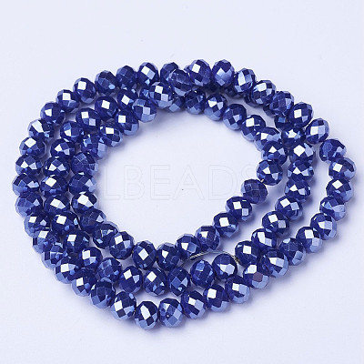 Electroplate Glass Beads Strands EGLA-A034-P1mm-A11-1
