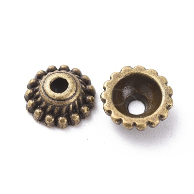 Tibetan Style Alloy Caps X-MLF1235Y-NF-1