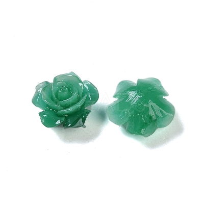 Synthetic Coral 3D Flower Rose Beads CORA-A005-14mm-31-1
