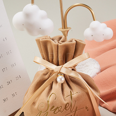 Velvet Jewelry Drawstring Gift Bags ABAG-CJC0003-03E-1