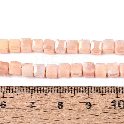 Anti-Tarnish Electroplate Glass Beads Strands GLAA-T025-4mm-10J-1