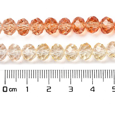 Transparent Painted Glass Beads Strands X1-DGLA-A034-T6mm-A20-1