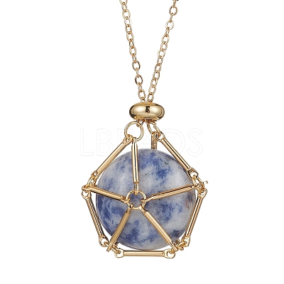 Stainless Steel Macrame Pouch Empty Stone Holder for Pendant Necklace Making NJEW-JN04532-01-1
