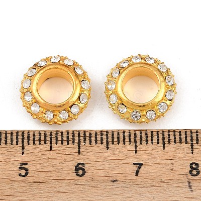 Big Hole Zinc Alloy Pave Grade A Crystal Rhinestone Rondelle Beads ALRI-O007-G01-1