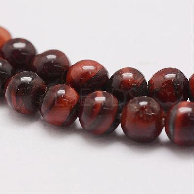 Natural Tiger Eye Bead Strands G-P230-14-6mm-1