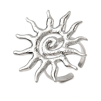 304 Stainless Steel Cuff Open Rings RJEW-S650-01A-P-1