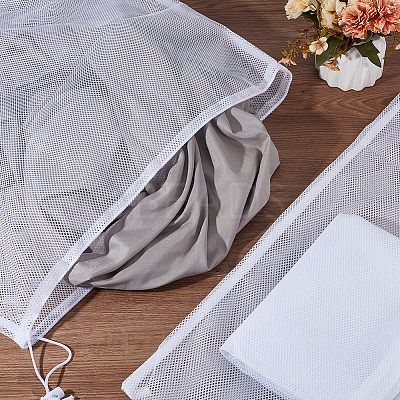 Rectangle Polyester Drawstring Bags for Curtain and Clothing Storage ABAG-WH0070-06A-1