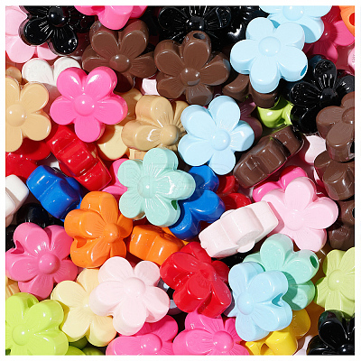 100Pcs Opaque Acrylic Beads OACR-PA0001-57-1