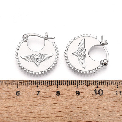 Brass Clip-on Earring for Women KK-T074-59P-1