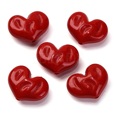 Opaque Acrylic Beads X-OACR-Z013-33B-1