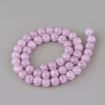 Synthetic Crackle Quartz Beads Strands GLAA-S134-10mm-14-1