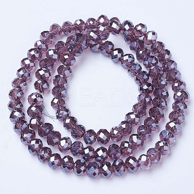 Electroplate Glass Beads Strands EGLA-A034-T4mm-A05-1
