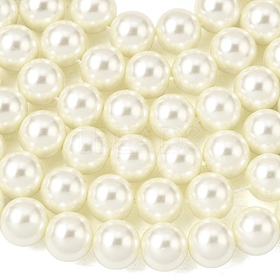 Eco-Friendly Dyed Glass Pearl Round Beads Strands HY-A002-10mm-RB011-1