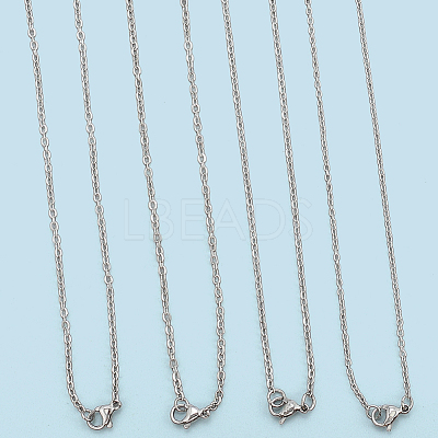 12Pcs 4 Styles 304 Stainless Steel Cable Chain Necklace Making STAS-SC0010-23P-1