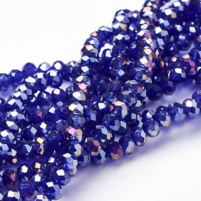 Electroplate Glass Beads Strands EGLA-D020-3x2mm-67-1