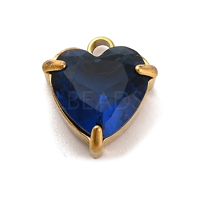 304 Stainless Steel Rhinestone Pendants STAS-P386-01G-02-1