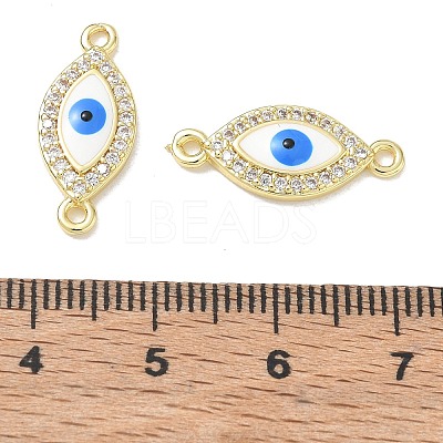 Brass Micro Pave Clear Cubic Zirconia Connector Charms CU-CBA6305-12G-B-1