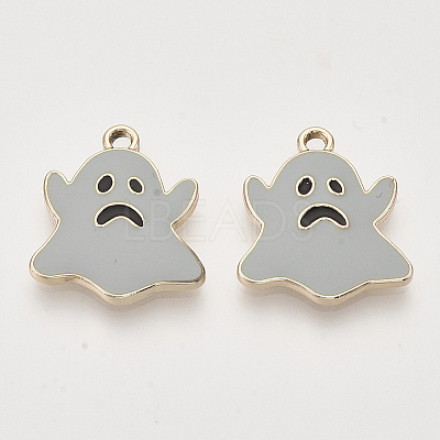Light Gold Plated Alloy Pendants LS-ENAM-T009-36B-1