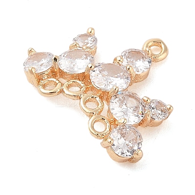 Brass Pave Clear Glass Chandelier Component Links KK-S388-19G-1