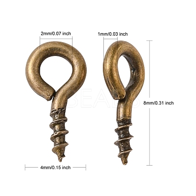 Iron Screw Eye Pin Peg Bails E561Y-AB-FF-1