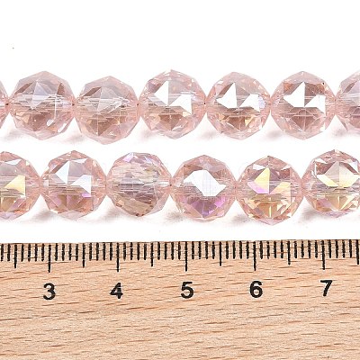 Transparent Electroplate Glass Beads Strands EGLA-N002-34C-B06-1