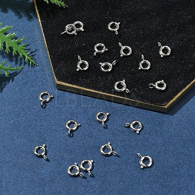 Brass Spring Ring Clasps KK-FS0001-50P-1