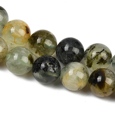 Natural Prehnite Beads Strands G-P322-48-10mm-01-1