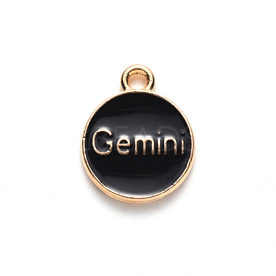 Alloy Enamel Pendants X-ENAM-S124-01B-08I-1