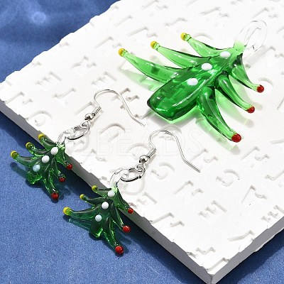 Christmas Handmade Lampwork Jewelry Sets SJEW-G076-01P-1