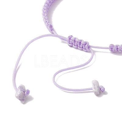 Adjustable Natural Gemstone Braided Bracelets for Women BJEW-JB10997-02-1