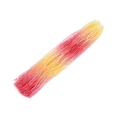 Gradient Color Baking Paint Glass Bead Strands LS-DGLA-A039-T6mm-A02-1