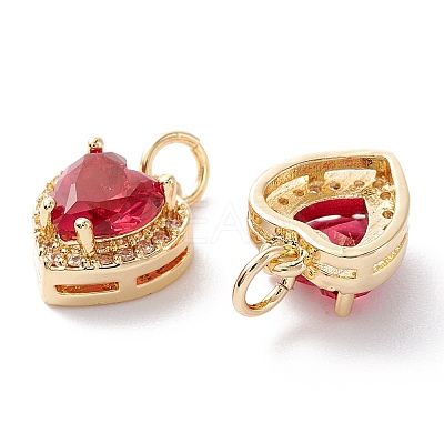 Brass Micro Pave Cubic Zirconia Charms LS-ZIRC-A019-14G-C-1