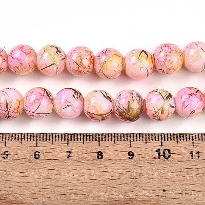 Baking Paint Glass Beads X1-DGLA-N003-10mm-B02-1